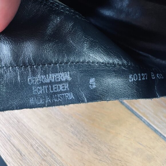 Paul Green Delgado Size 7.5 Booties Black Suede Side Zippers Stacked Heels - Picture 10 of 11